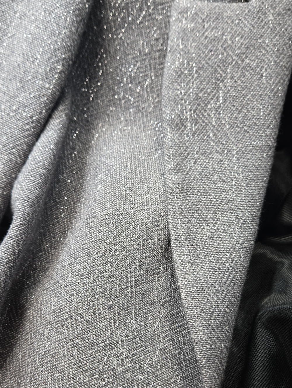 Zara Grey Cropped Single Button Blazer Jacket Size M - Picture 9 of 11